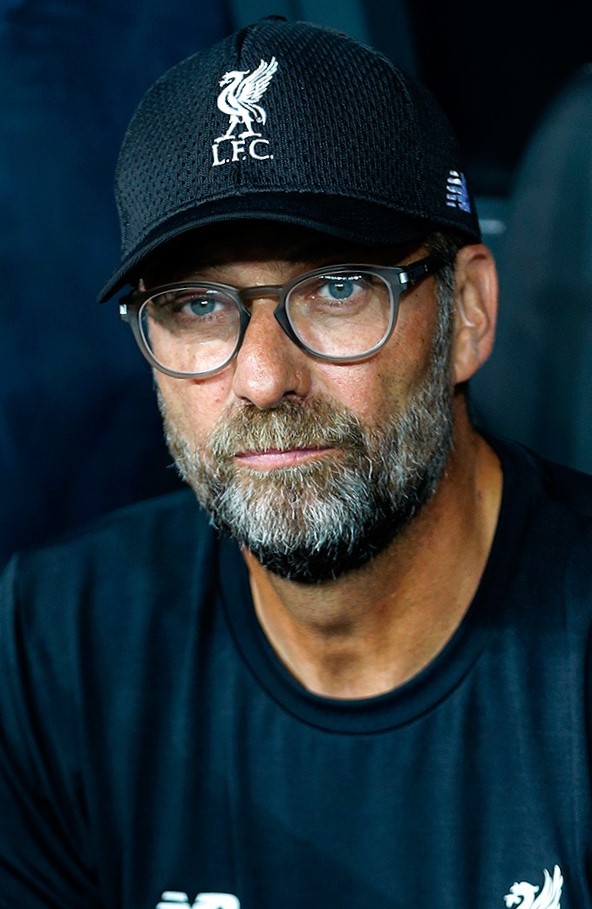 Jurgen Klopp with a black LFC hat on